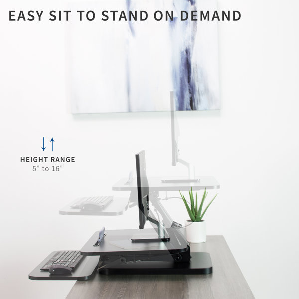 VIvo Black Desk Riser & Reviews Wayfair